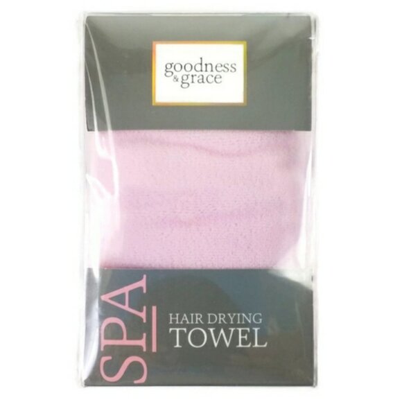 Goodness & Grace Spa Pink Absorbent Hair Drying Towel One Size Fits Most OSFM - Picture 6 of 6